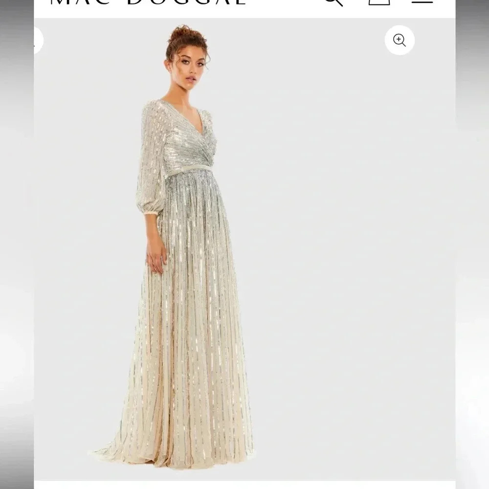 Mac Duggal sequined wrap dress